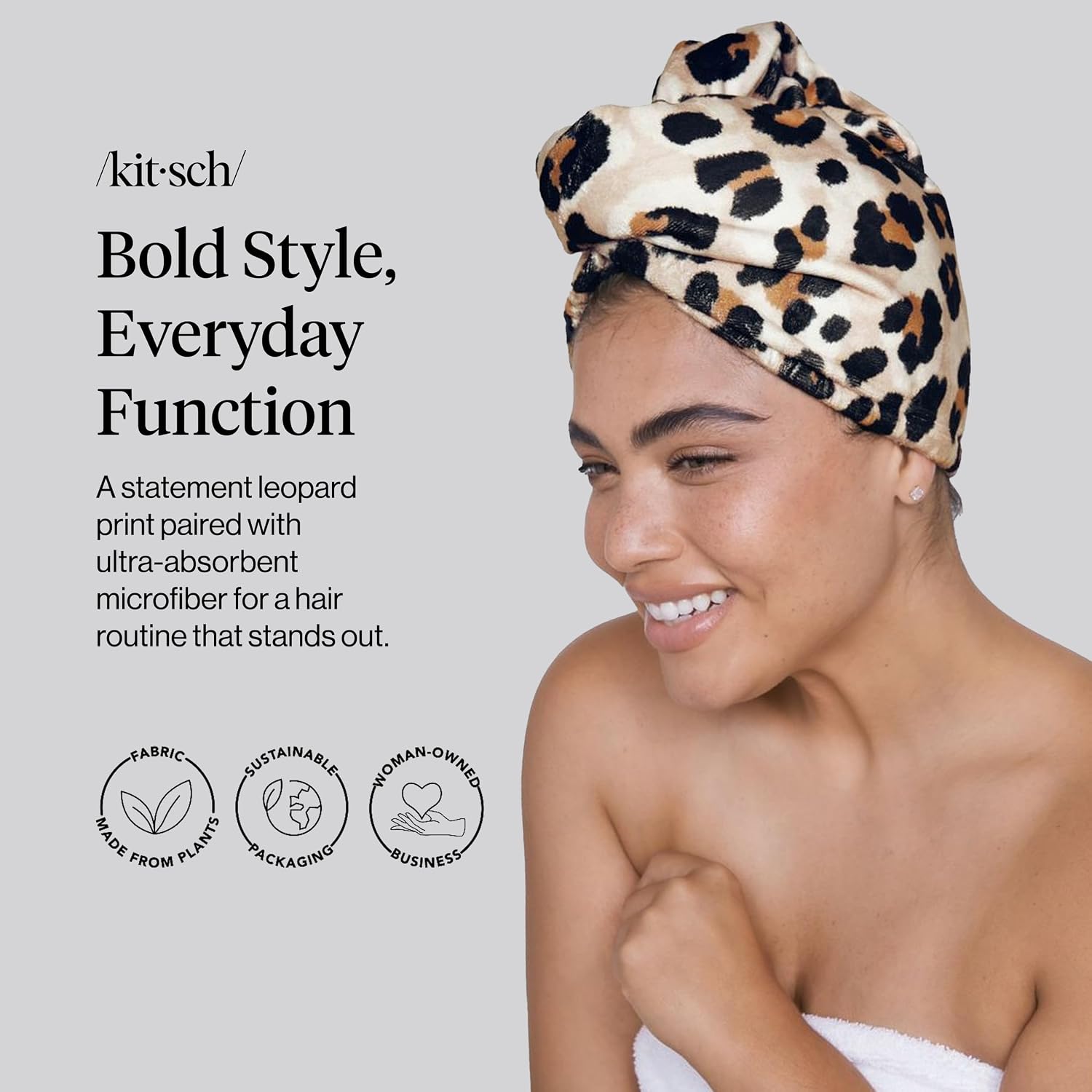Kitsch Microfiber Hair Towel Wrap for Women