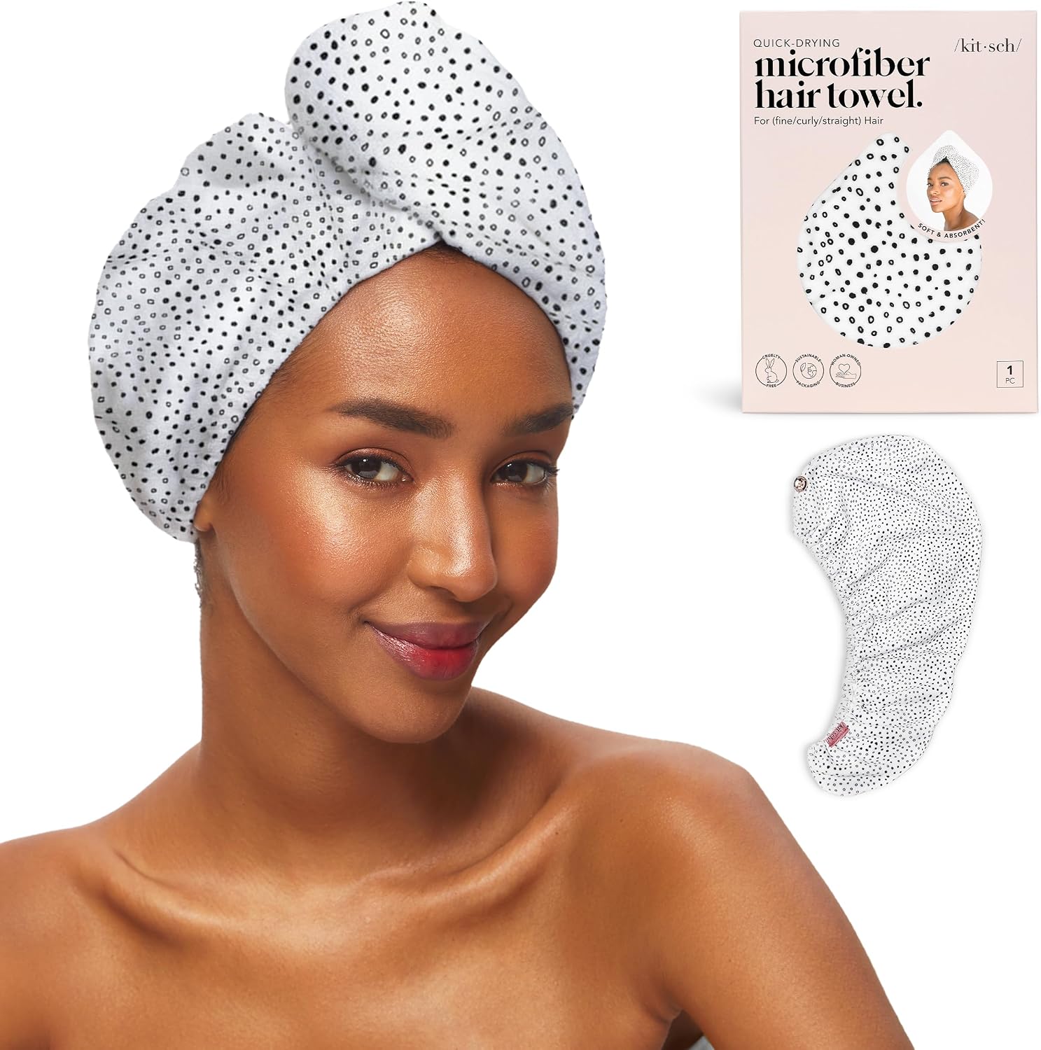 Kitsch Microfiber Hair Towel Wrap for Women