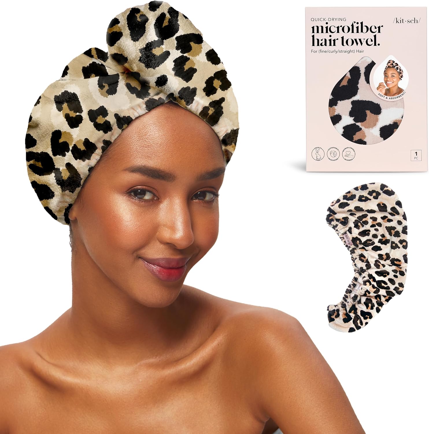 Kitsch Microfiber Hair Towel Wrap for Women