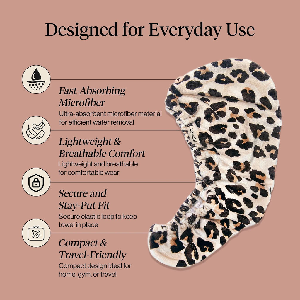 Kitsch Microfiber Hair Towel Wrap for Women