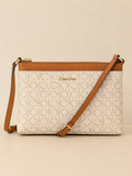 Calvin Klein Women’s Ivory Monogram Crossbody Bag