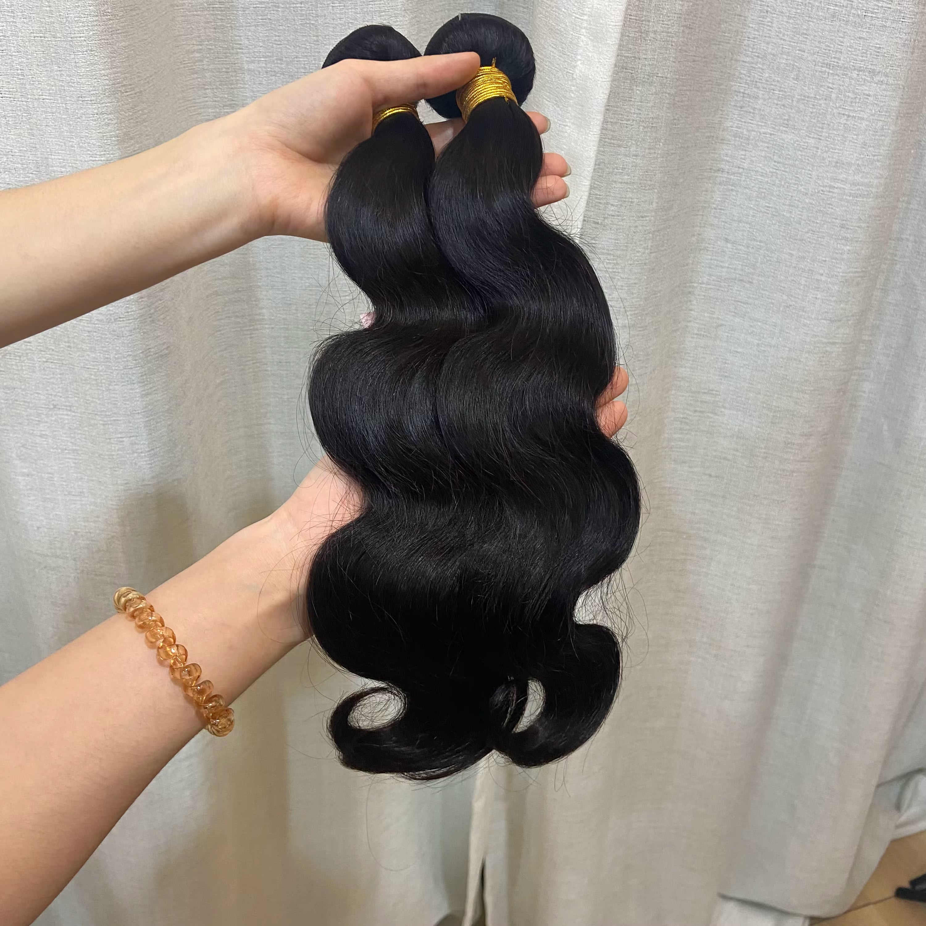 100% Human Hair Body Wave Raw Virgin Cuticle-Aligned Indian Remy Hair- 3 Piece Bundles