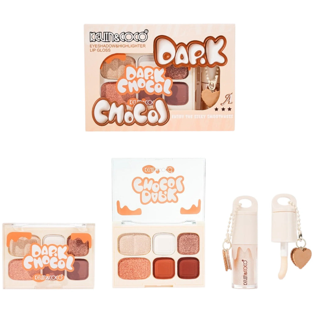 Kevin & Coco Dark Chocol Palette & Lip Gloss