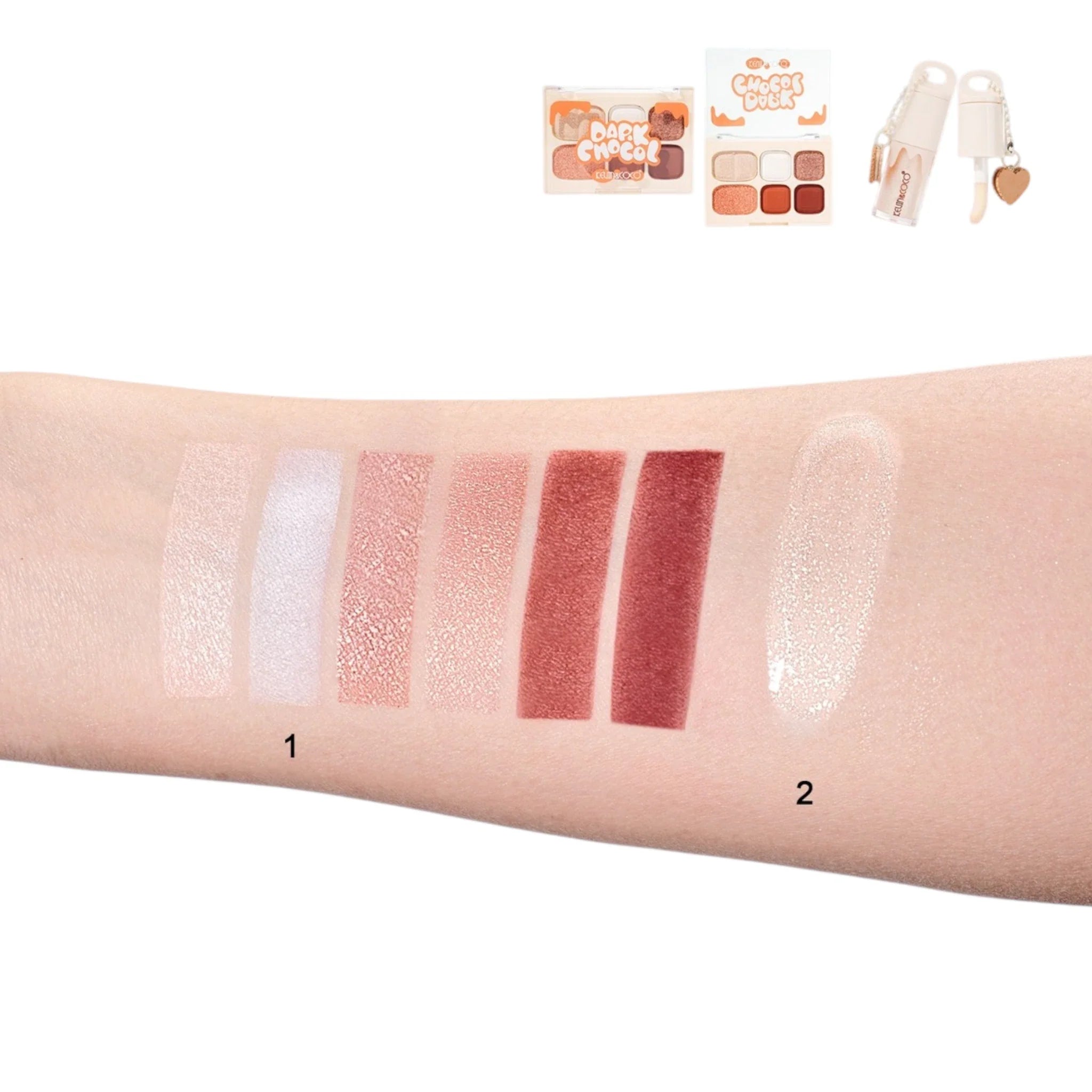 Kevin & Coco Dark Chocol Palette & Lip Gloss