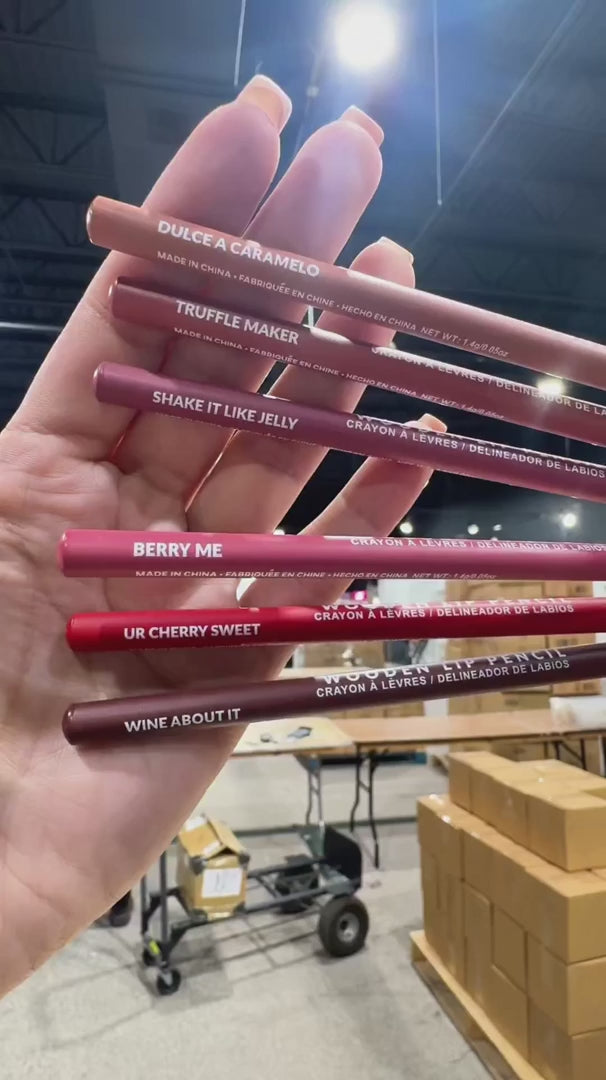 Beauty Creations Wooden Lip Pencil Wine